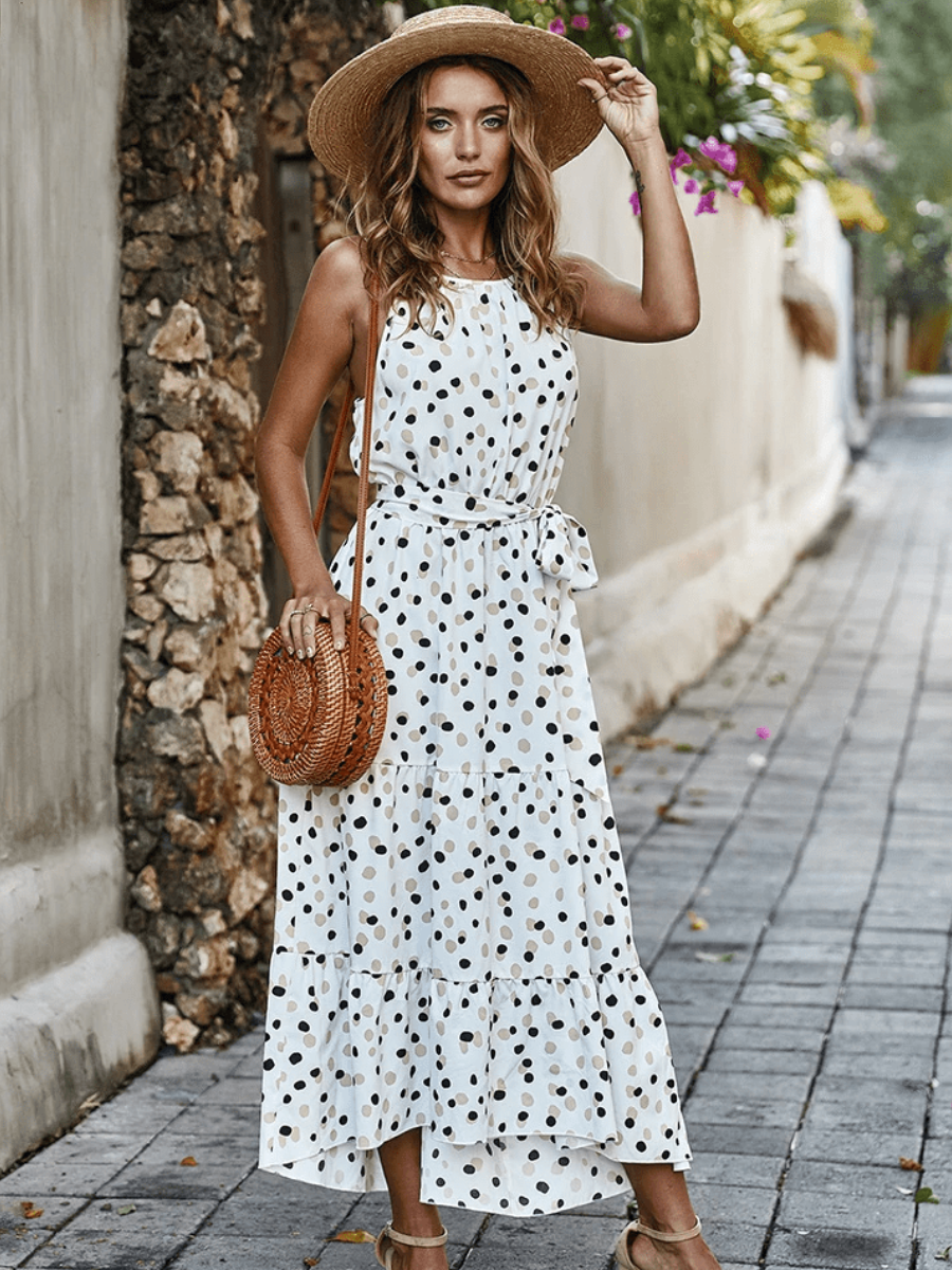 White Boho Dress Tagged 
