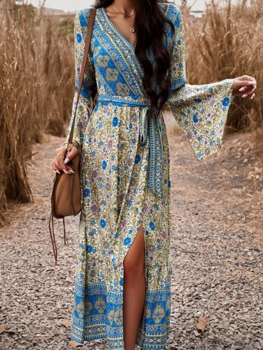 Long Sleeve Boho Maxi Dress