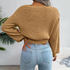 Boho Camel Sweater in knitted twisted