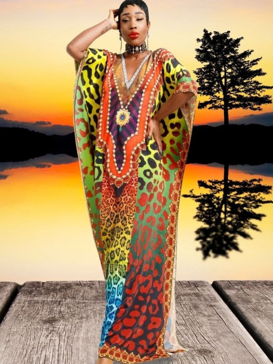 African Maxi Beach Dress