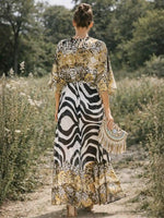 Animal Print Kimono Cover Up