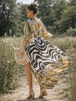 Animal Print Kimono Cover Up