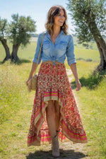Asymmetrical Gypsy Long Skirt