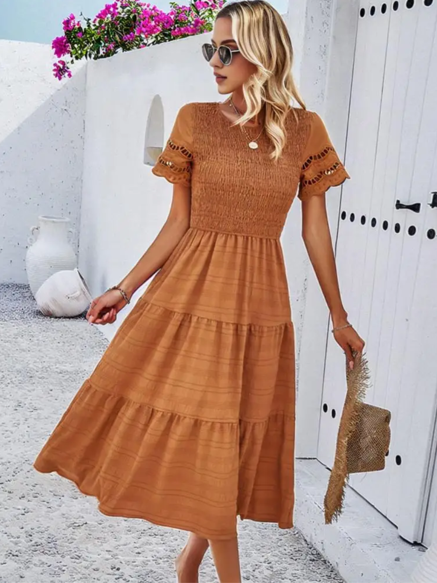 Maxi Boho Dress with Sleeves