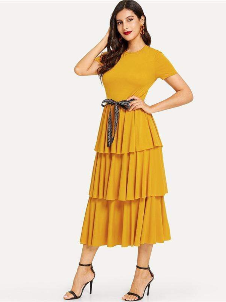 Summer Mid-Dress in Yellow