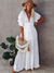 Maxi Dress in Boho style in White