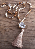 Beaded Boho Necklaces - Natural Stone
