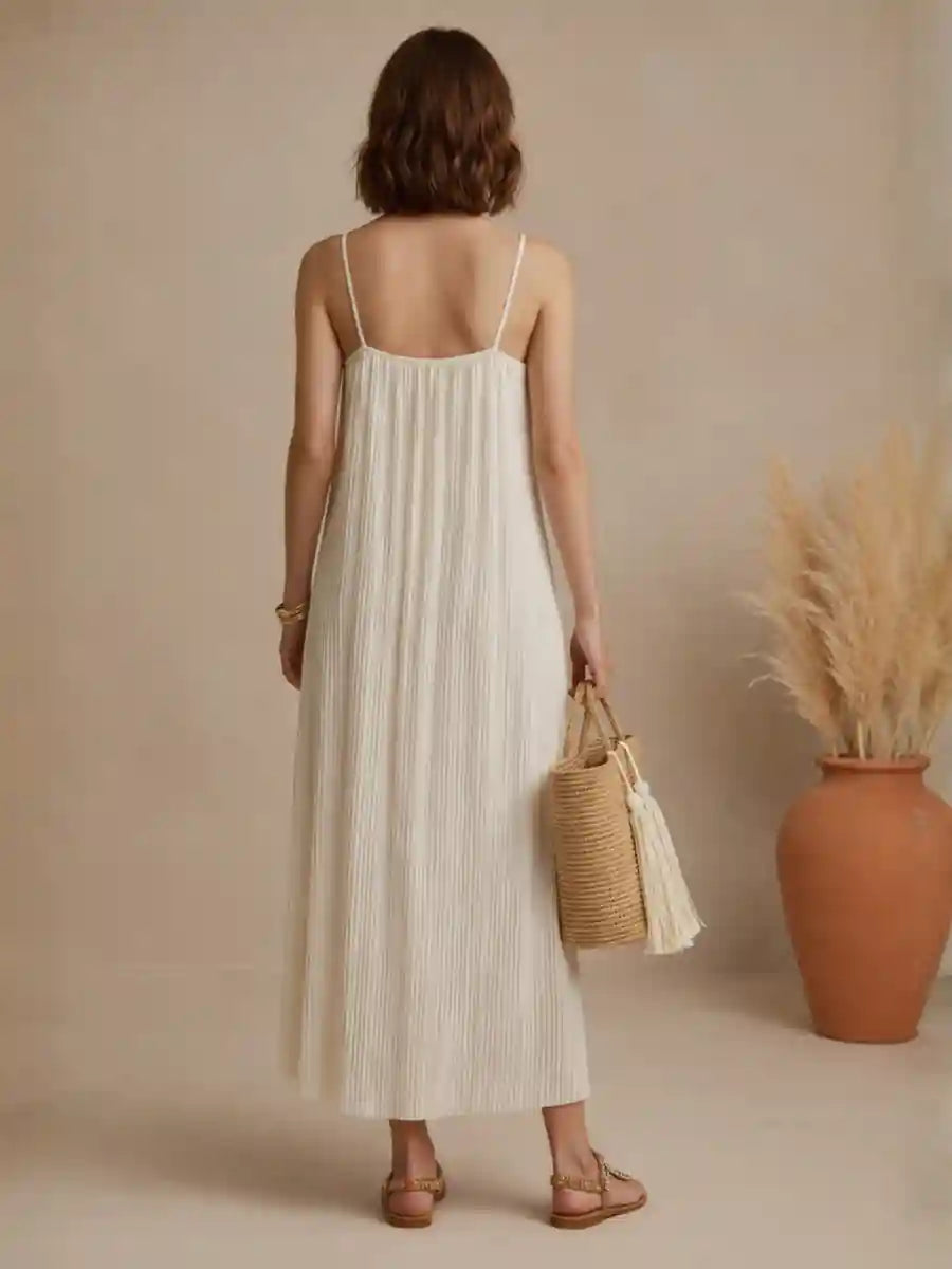 Beige Boho Maxi Dress