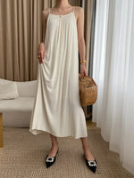 Beige Boho Maxi Dress