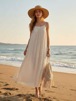 Beige Boho Maxi Dress