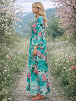Blue Boho Kimono Cover-Up
