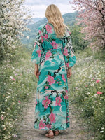 Blue Boho Kimono Cover-Up