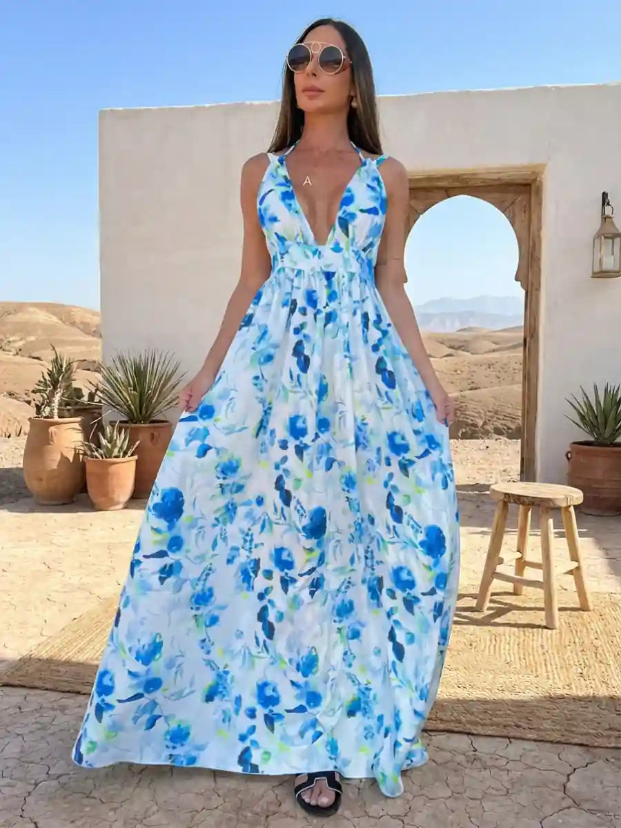 Blue Maxi Dress Boho