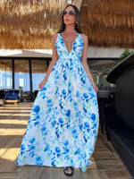 Blue Maxi Dress Boho