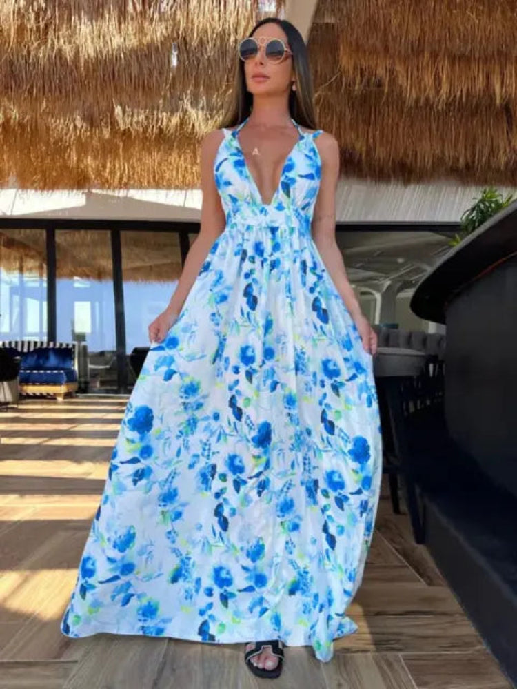 Blue Maxi Dress Boho
