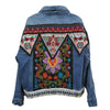 Boho Jacket Denim Aztec Pattern