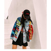 Boho Jacket Graffiti Denim