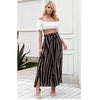 Boho Beachy Stripes Pants Palazzo