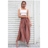 Boho Beachy Stripes Pants Palazzo