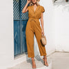 Boho Romper Drawstring Playsuit Khaki Yellow