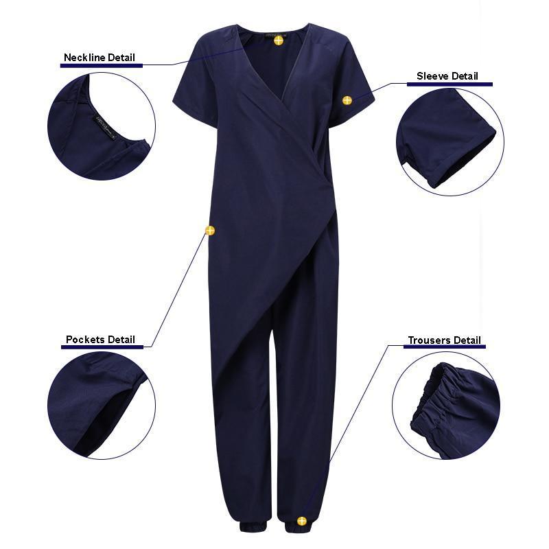 Boheo Romper Overalls V-neck, short sleeves