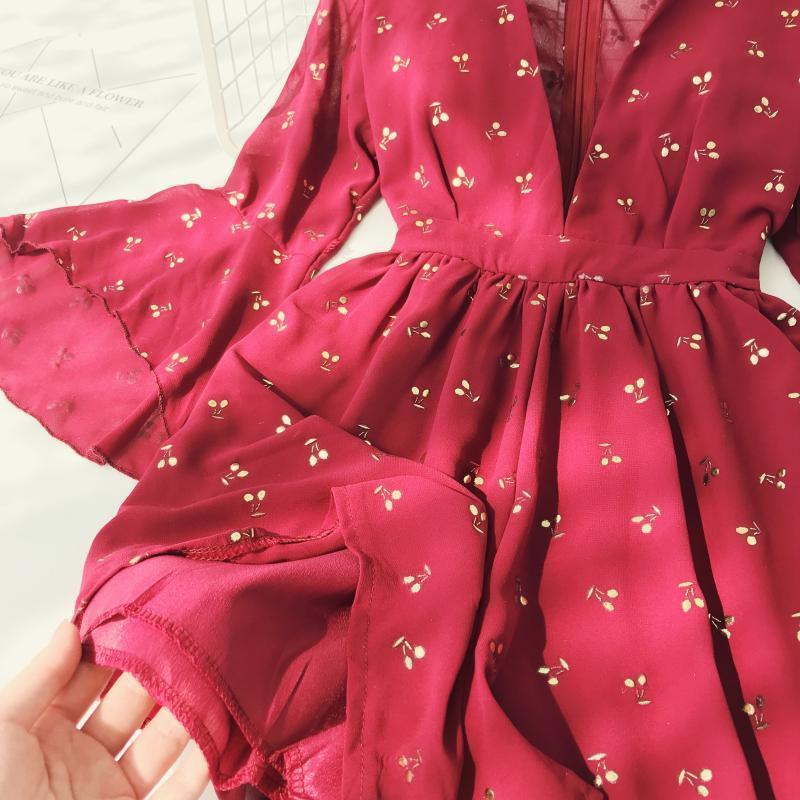 Boho Romper Short Suit Vintage Cherry