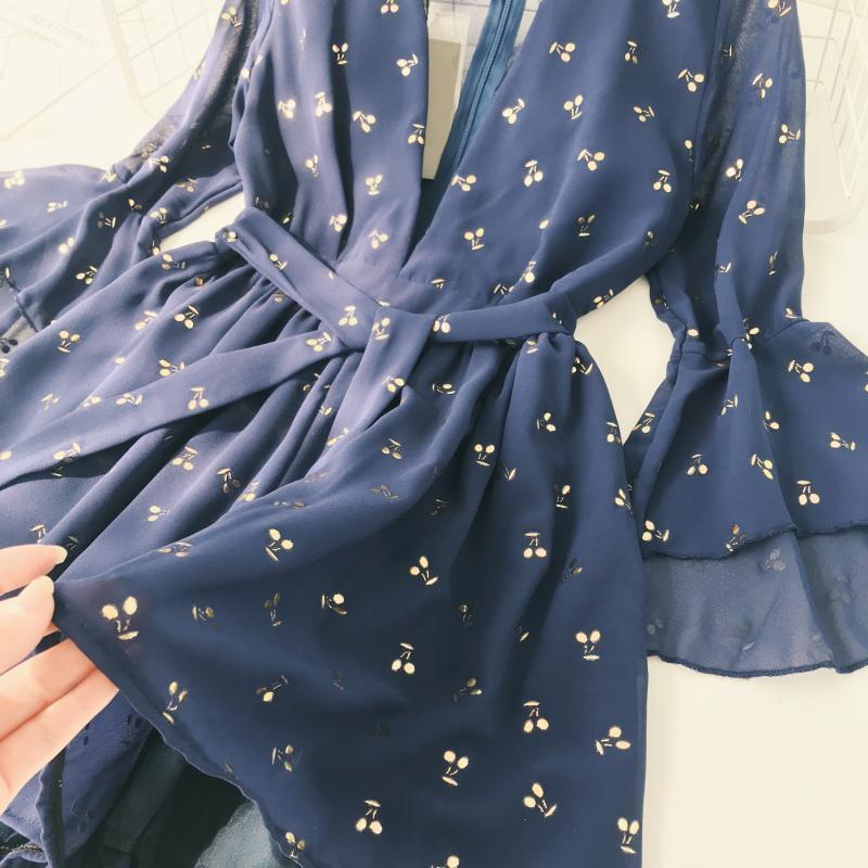 Boho Romper Short Suit Vintage Cherry