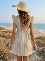 Bohemian Dress with Stripes