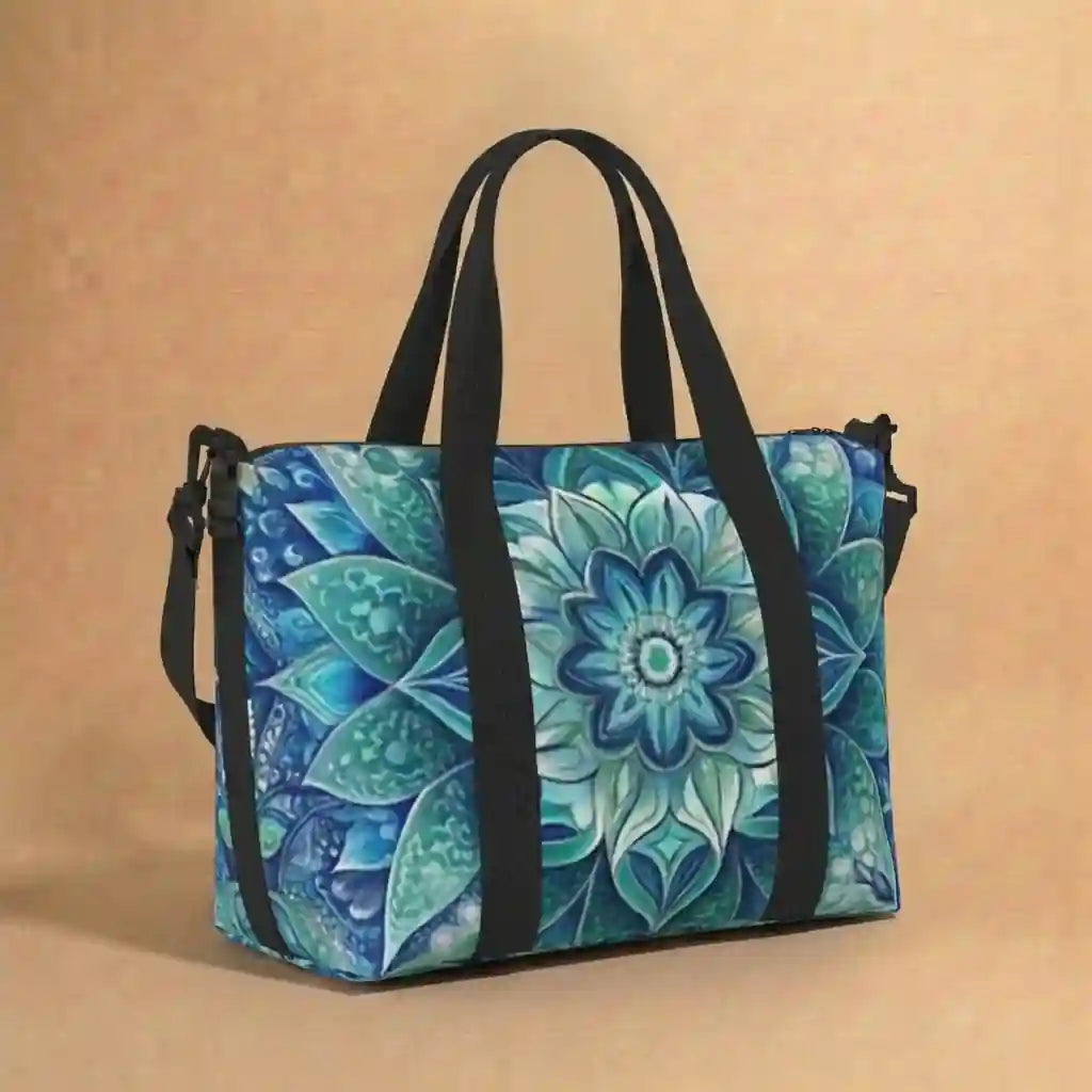 Bohemian Mandala Print Tote Bag