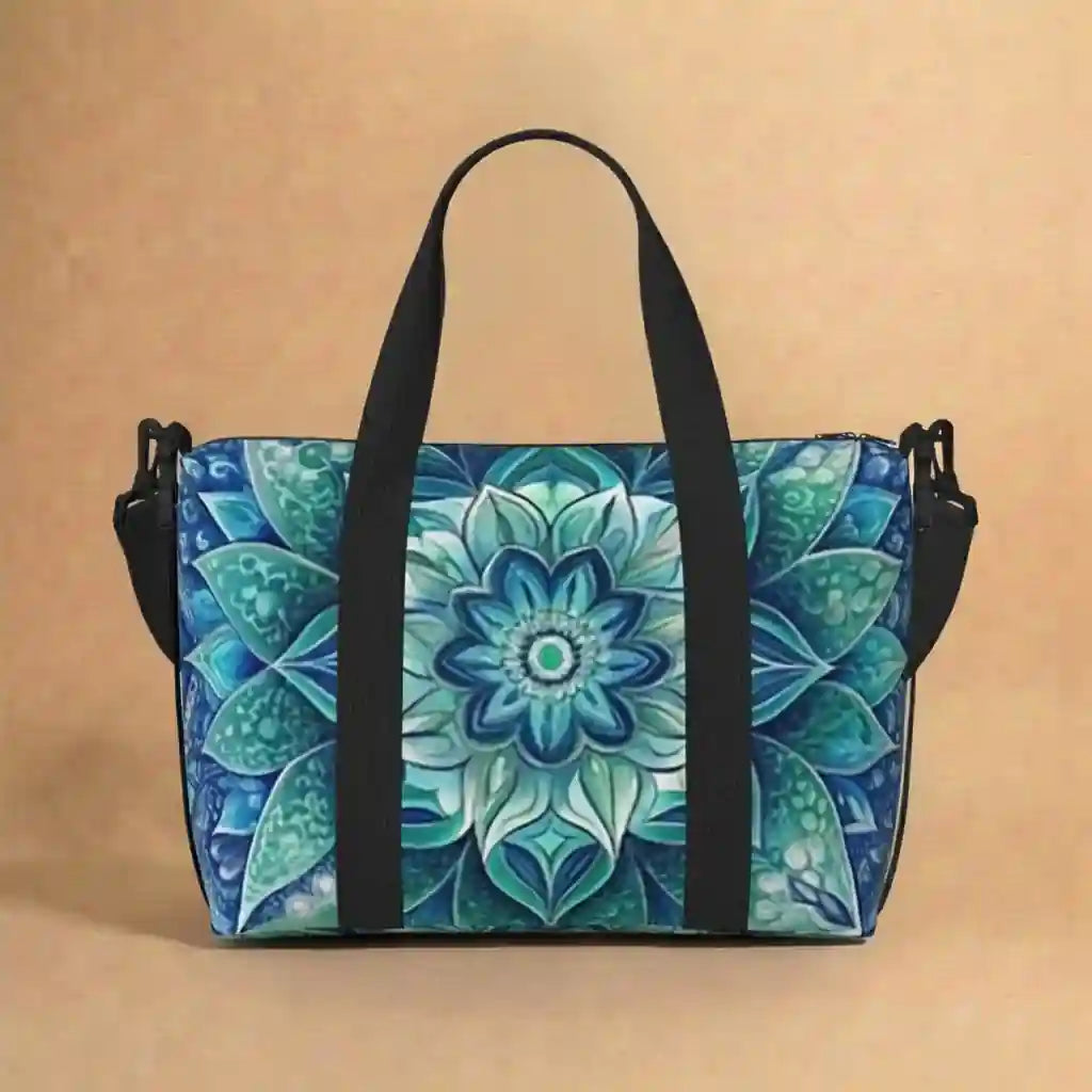 Bohemian Mandala Print Tote Bag