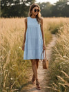 Bohemian Mini Dress in Blue