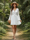 Bohemian Mini Dress in White