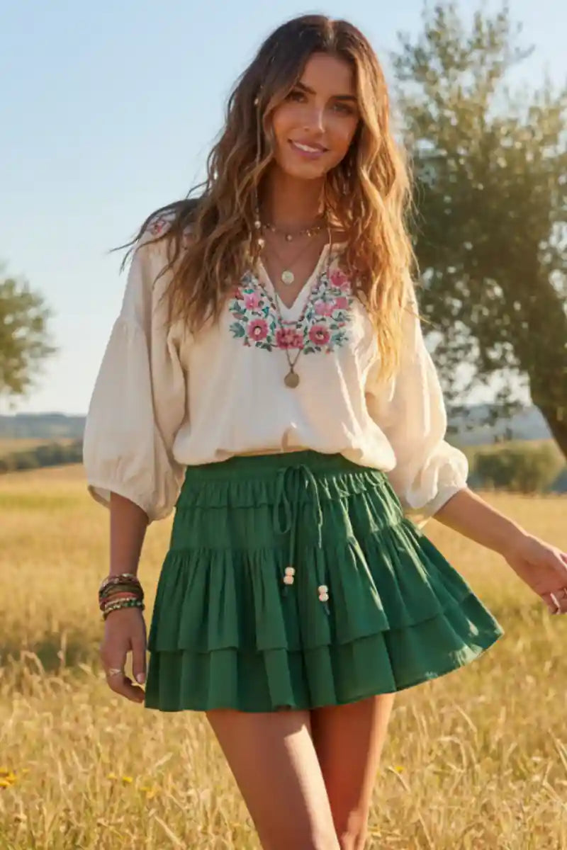 Bohemian Mini Skirt
