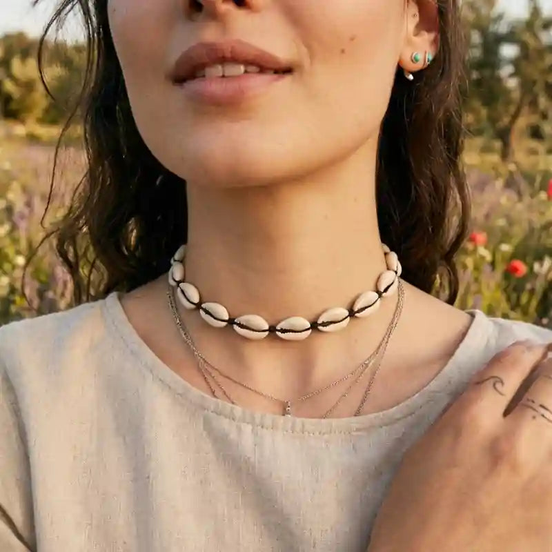 Bohemian Shell Choker Necklace