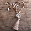 Bohemian Tiger Eye Tassel Necklace