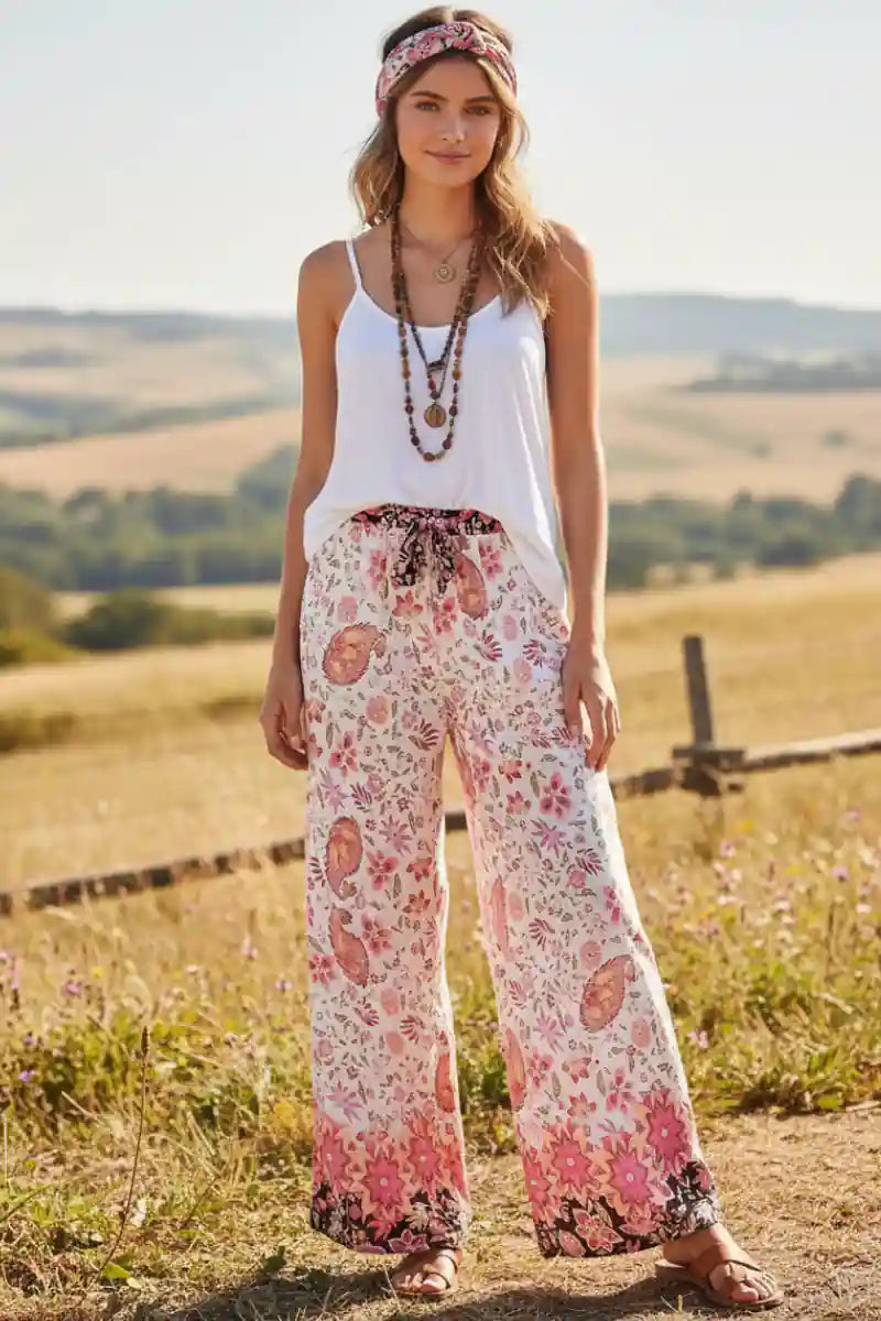 Bohemian Wide Leg Pants