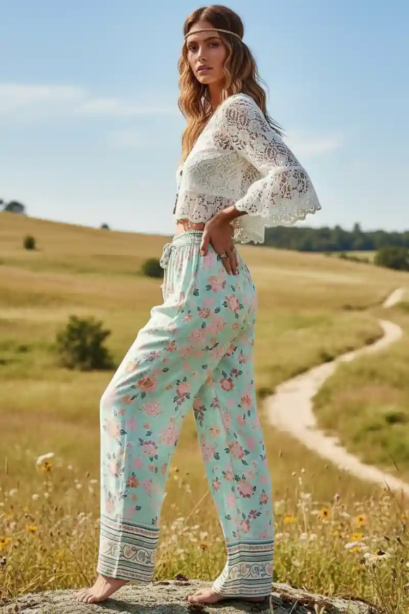 Bohemian Wide Leg Pants