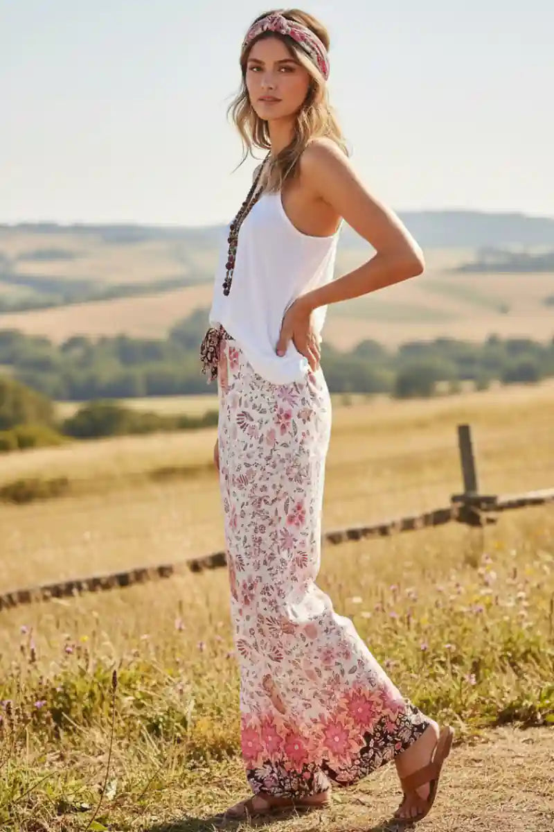 Bohemian Wide Leg Pants