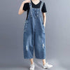 Boho Romper Denim Overalls Oversize