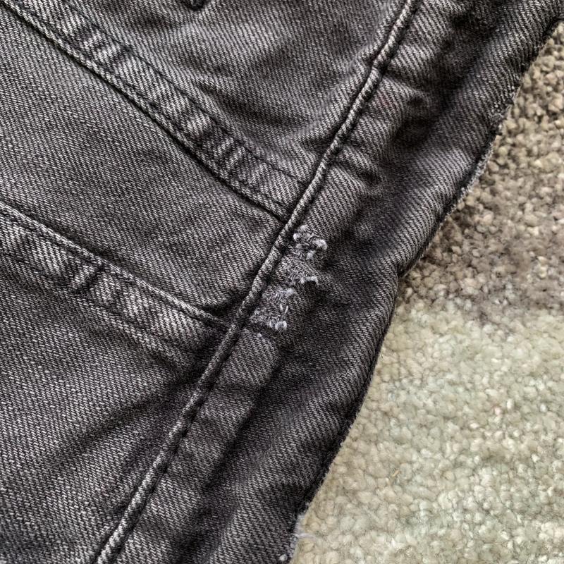 Oversized Boho denim jacket with colorful embroidery on the back