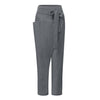 Mid-length Pants with pockets, zipper fly with tie belt