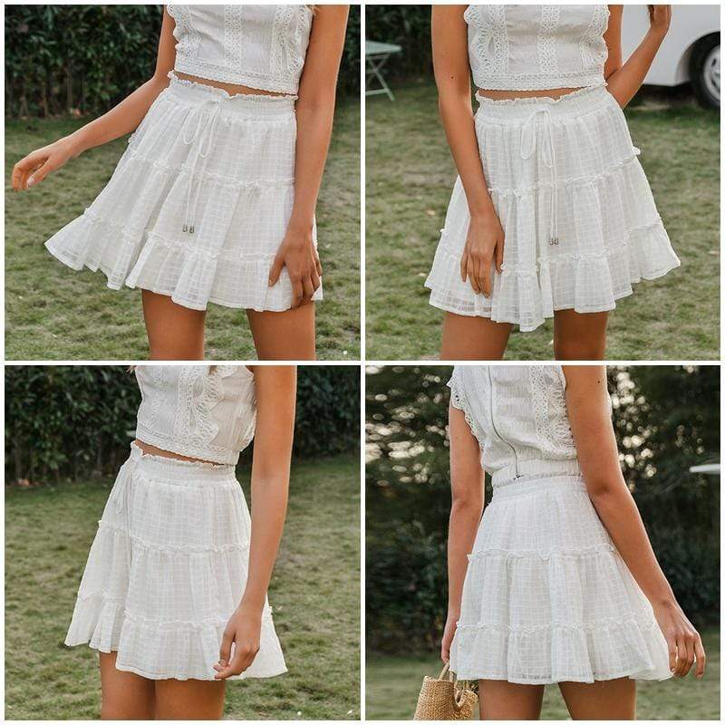 Boho Airy Mini Skirt Apoline