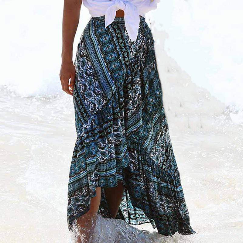 Boho Beach Skirt with a Split