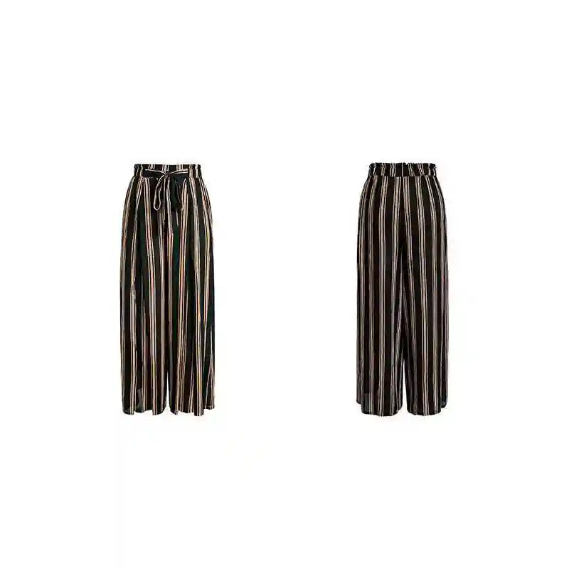 Boho Beachy Stripes Pants Palazzo