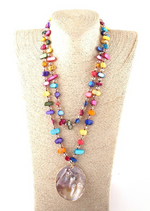 Boho Beaded Necklace 2 Layers