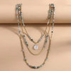 Boho Beaded Necklace 3 Layers