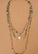 Boho Beaded Necklace 3 Layers