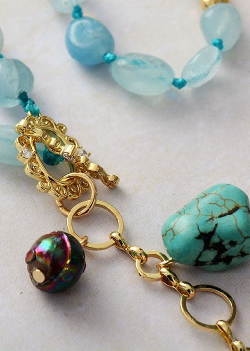 Boho Beaded Summer Necklace