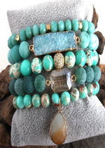 Boho Beaded Wrap Bracelet for Womens