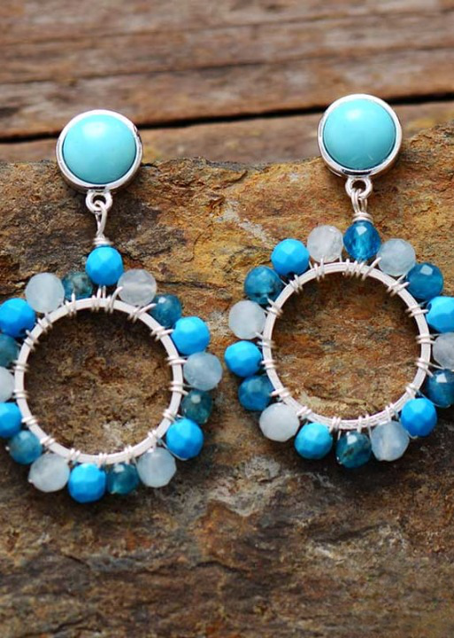 Boho Beads Earrings - Flower Ear